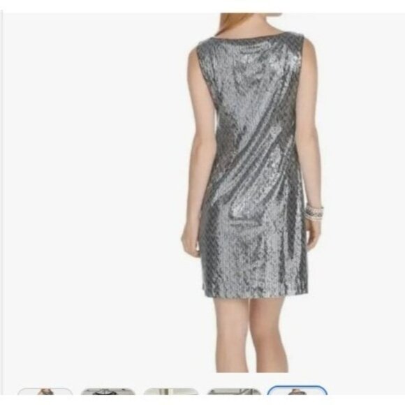 White House Black Market Sleeveless Sequin sheath Dress womens size XL - Picture 11 of 11
